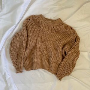 camel knitted sweater